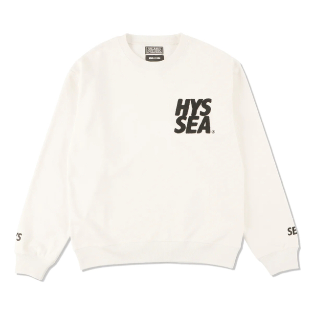 HYSTERIC GLAMOUR WDS CREW NECK SWEAT 白L 【即納！最大半額