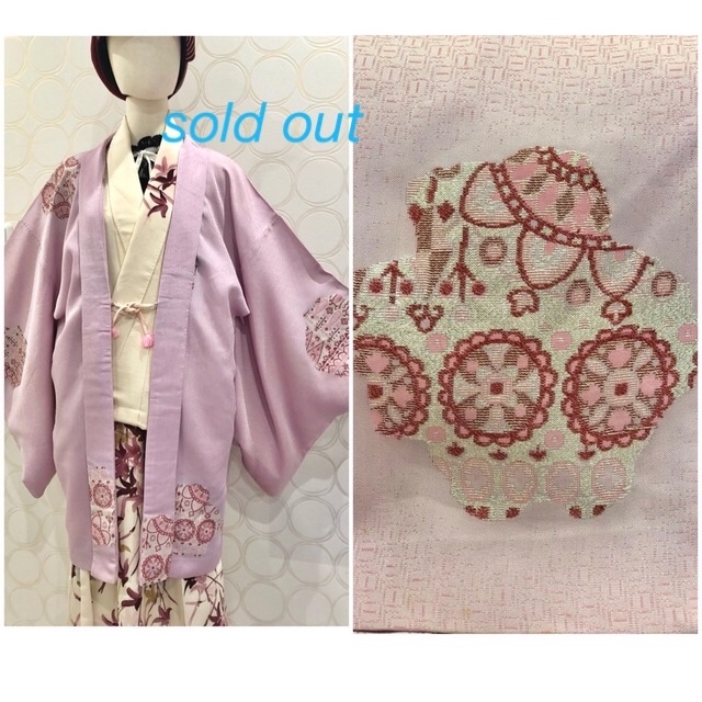羽織 ピンク キラキラ 壺 ロング羽織 カーディガン レディースのトップス(カーディガン)の商品写真