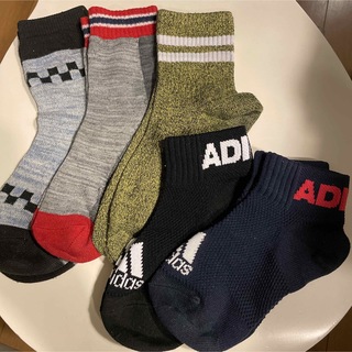 アディダス(adidas)のキッズ✩.*˚男の子 靴下17～19cm  5足セット(靴下/タイツ)