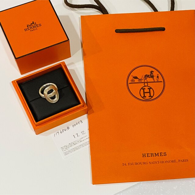 Hermes - エルメス　hermes シルバーリング　サイズ52 購入カード付き