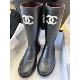 CHANEL - 【週末セール】美品 シャネル レインブーツ カメリア ココ