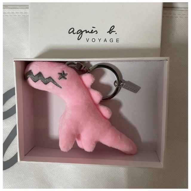 agnes b.(アニエスベー)のagnes b. バックチャーム  キーホルダー　ピンク　専用箱付き❣️ レディースのファッション小物(キーホルダー)の商品写真