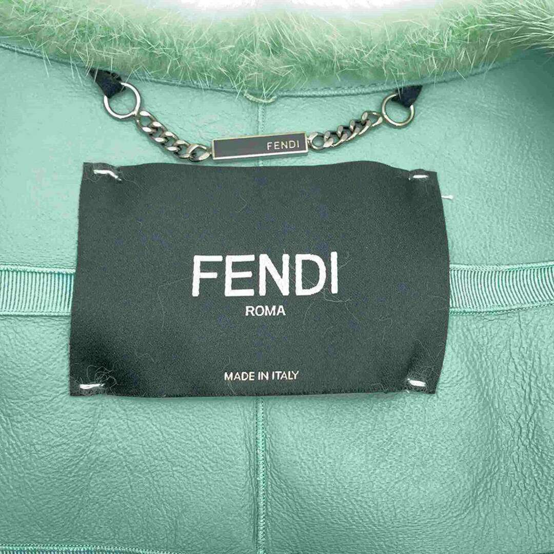 FENDI(フェンディ)のフェンディ ボレロ ミンクファー レーヨン ラムスキン レディースサイズ46 FENDI アウター ミントグリーン レディースのバッグ(トートバッグ)の商品写真