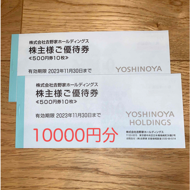 吉野家ホールディングス 株主優待券 10000円分 balibronze.com