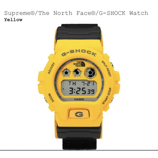 腕時計(デジタル)Supreme The North Face G-SHOCK Watchイエロー