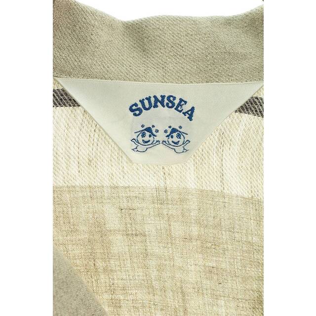 SUNSEA(サンシー)のサンシー 21SS 21S24 Linen Check Gigolo Shirt リネンオープンカラー長袖シャツ メンズ 3 メンズのトップス(シャツ)の商品写真