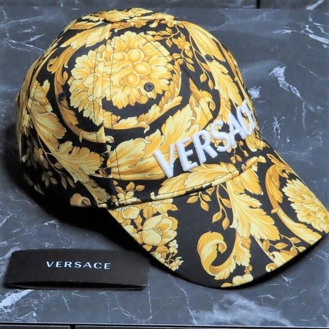 VERSACE   新品VERSACEキャップ黒ハットヴェルサーチェ派手メンズGUCCI