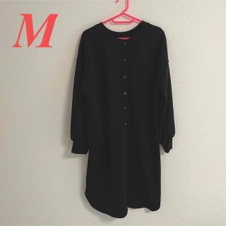 ハニーズ(HONEYS)のハニーズ　ロングカーディガン　黒　M(カーディガン)