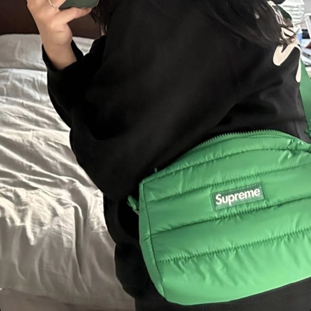 Supreme Puffer Side Bag Green 2