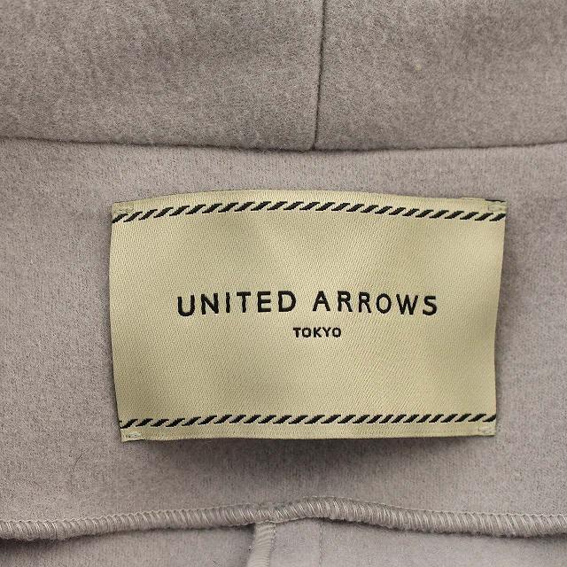 UNITED ARROWS(ユナイテッドアローズ)のユナイテッドアローズ ノーカラー コート ウール ロングコート ライトグレー レディースのジャケット/アウター(その他)の商品写真