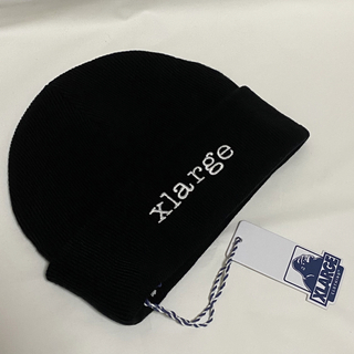 エクストララージ(XLARGE)の海外限定❗️X-Large エクストララージ ビーニー　ニット帽　ブラック(ニット帽/ビーニー)