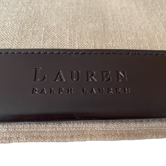 Ralph Lauren - ラルフローレン セミショルダーバッグ キャンバス ... ラルフローレン セミショルダーバッグ キャンバス レザー ベージュ 茶 良品