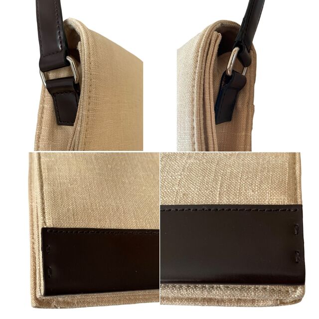 Ralph Lauren - ラルフローレン セミショルダーバッグ キャンバス ... ラルフローレン セミショルダーバッグ キャンバス レザー ベージュ 茶 良品