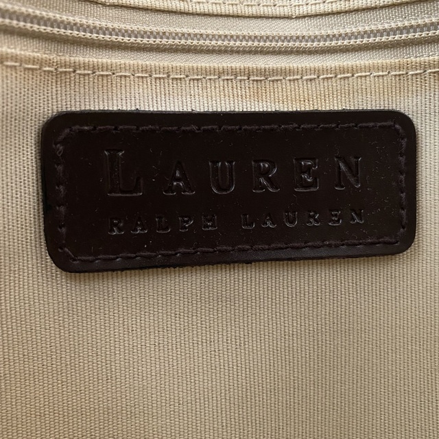 Ralph Lauren - ラルフローレン セミショルダーバッグ キャンバス ... ラルフローレン セミショルダーバッグ キャンバス レザー ベージュ 茶 良品