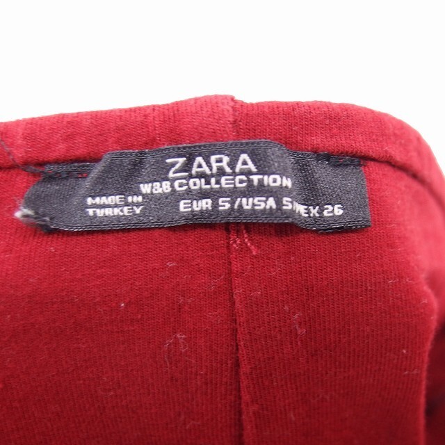 ZARA(ザラ)のザラ ZARA スカート タイト ミニ コットン シンプル S レッド 赤 レディースのスカート(ミニスカート)の商品写真
