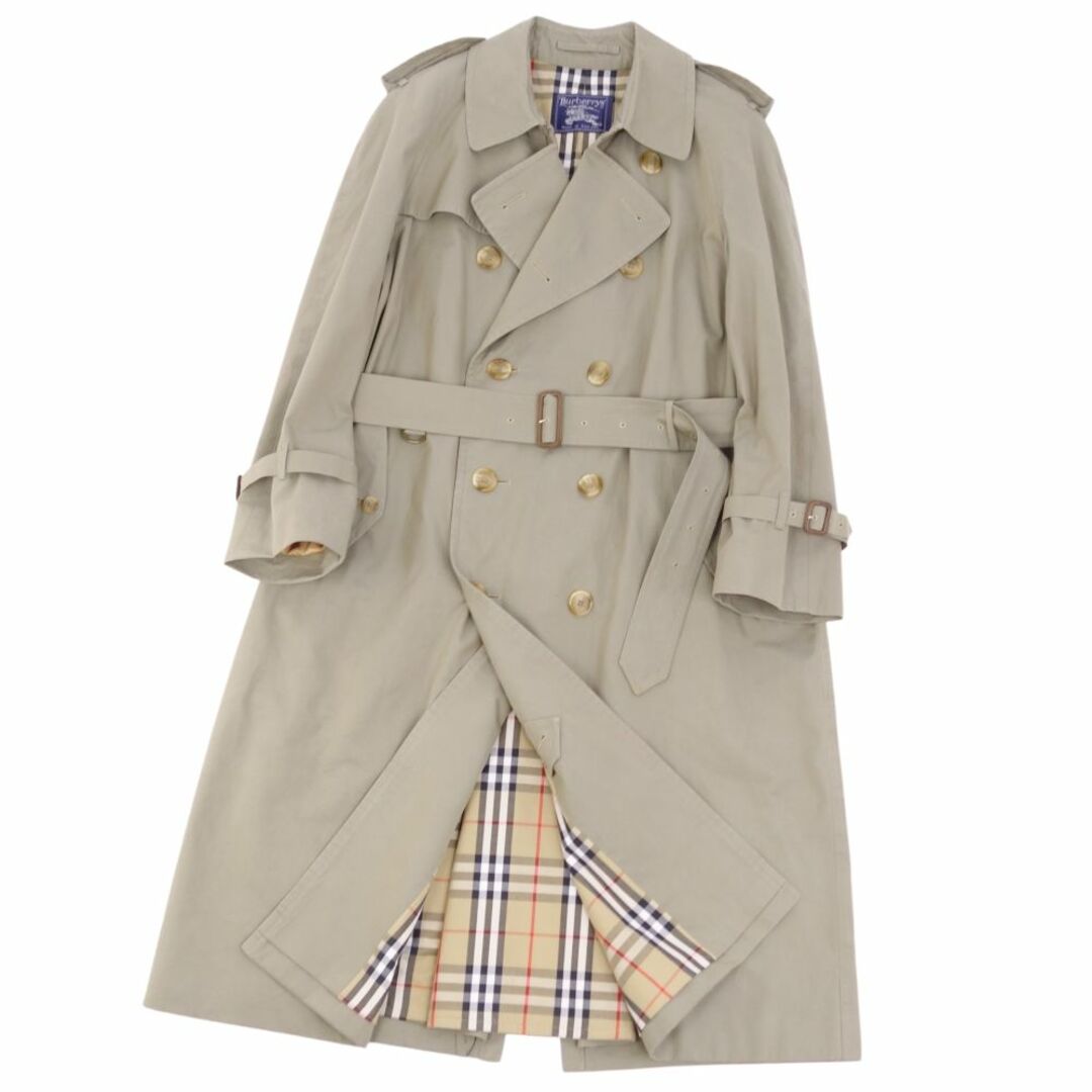 BURBERRY(バーバリー)の美品 Vintage バーバリー Burberrys コート 英国製 トレンチコート コットン100％ 裏チェック アウター メンズ L カーキ メンズのジャケット/アウター(トレンチコート)の商品写真