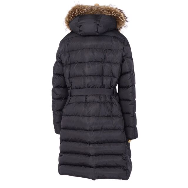 モンクレール MONCLER コート ダウンコート GENEVRIER ジェノブリエ ラクーンファー ベルト付き レディース アウター 5(XXXL)  ブラック