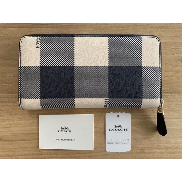 COACH コーチ 長財布　チェック柄　新品　未使用