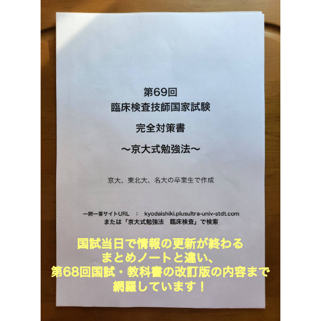 第69回 臨床検査技師 国家試験 完全対策書　印刷発送