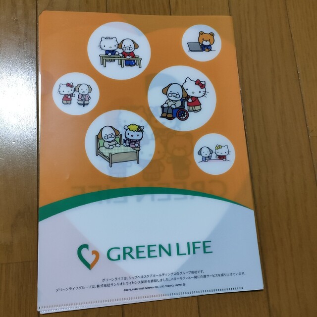 ハローキティファイル（GREEN LIFE） エンタメ/ホビーのアニメグッズ(クリアファイル)の商品写真