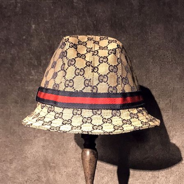 Gucci(グッチ)の超レア！！極美品！GUCCI  グッチ モノグラム ハット 帽子 XLサイズ メンズの帽子(ハット)の商品写真