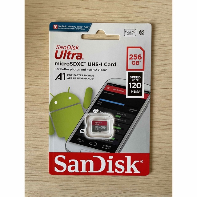 SanDisk(サンディスク)の新品未開封 microSDXC 256GB UHS-I対応 サンディスク スマホ/家電/カメラのスマートフォン/携帯電話(その他)の商品写真