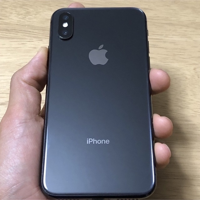 iPhone X スペースグレイ 256 GB 美品SIMフリー おまけ付