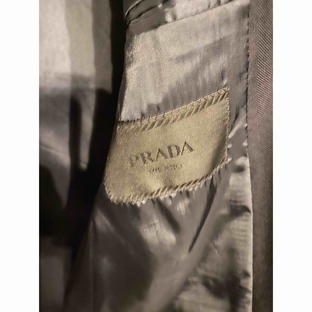 美品　PRADA カシミヤ　100% ジャケット　50 Ｌ相当　プラダ　ネイビー