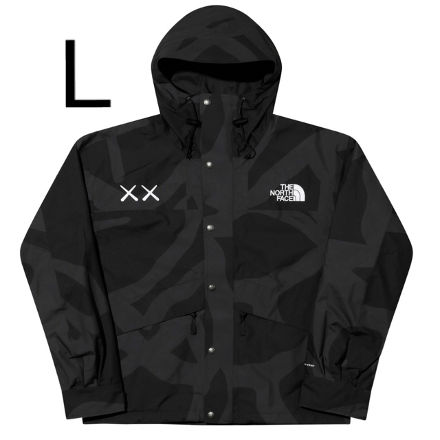 超可爱の THE カウズ 黒 Jacket Mountain KAWS Face North L - FACE