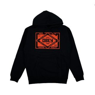 オベイ(OBEY)の新品 OBEY brand PULLOVER PARKER / BLACK M(スケートボード)