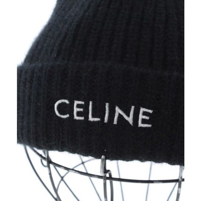 celine(セリーヌ)のCELINE セリーヌ ニットキャップ・ビーニー - 黒 【古着】【中古】 メンズの帽子(ニット帽/ビーニー)の商品写真