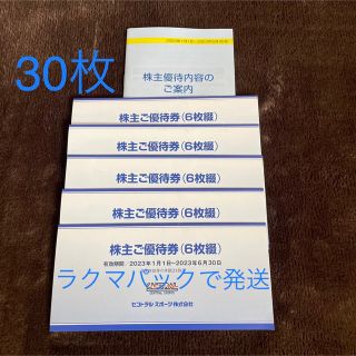 セントラルスポーツ株主優待券❎30枚(フィットネスクラブ)