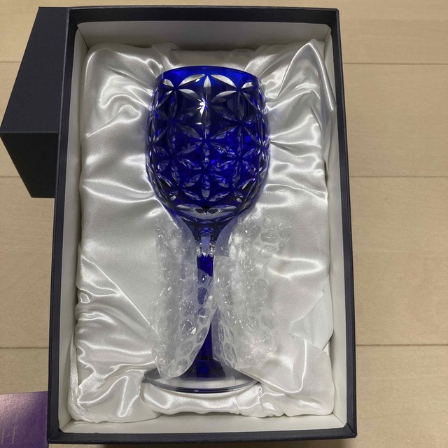 Hanashyo 華硝 江戸切子 ワイングラス 麻の葉 未使用品 期間限定30
