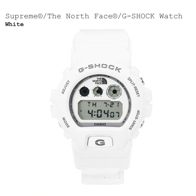 SUPREME シュプリーム ×THE NORTH FACE ノースフェイス 22AW TNF/G-SHOCK Watch 腕時計 ホワイト 正規品 / 29678