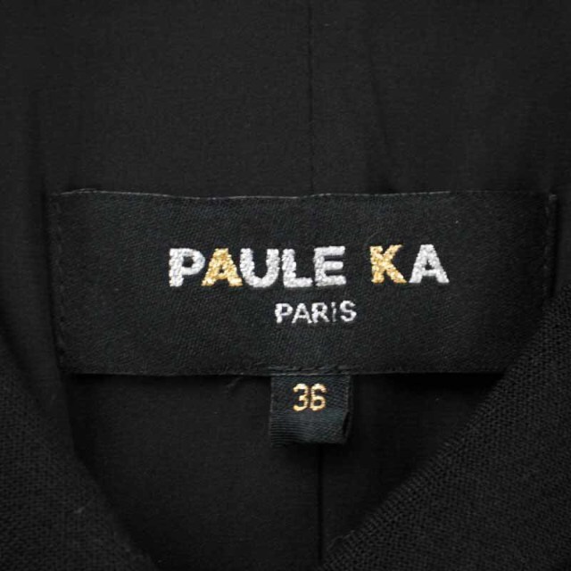 ポールカ 近年モデル ラウンドカラーコート ラインストーン装飾 36 S 黒 3