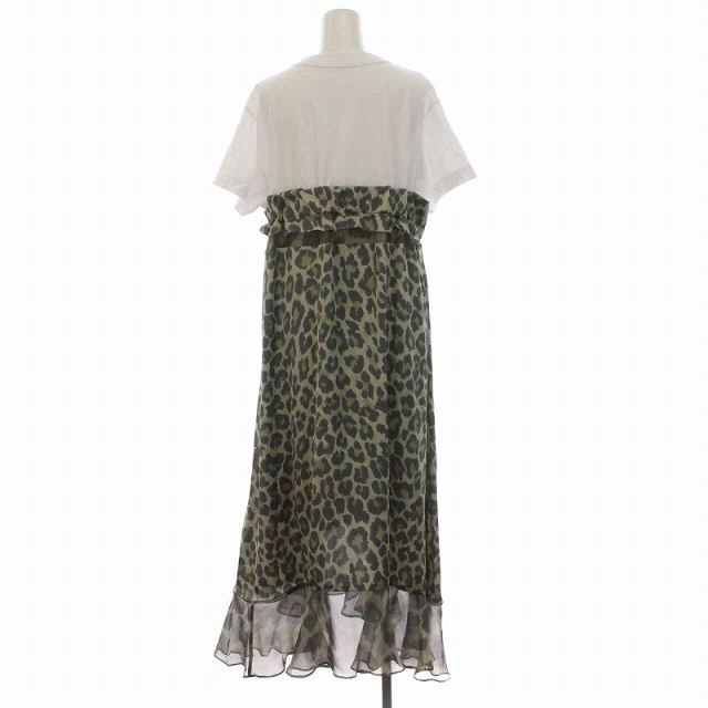 sacai ドッキングドレス レオパード-
