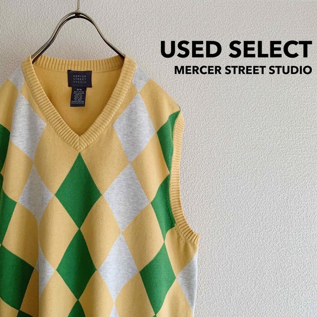 売上実績NO.1 【専用】 “MSS” Cotton Knit Vest / アーガイル柄 ニット+セーター