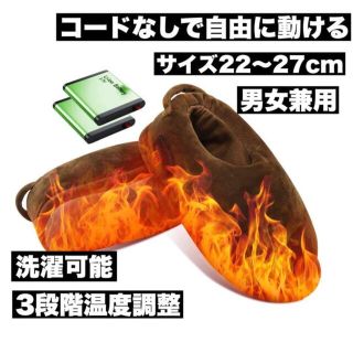 【30秒で速暖❗️】電気スリッパ 洗濯可 スリッパ フットウォーマー  暖房器具(その他)