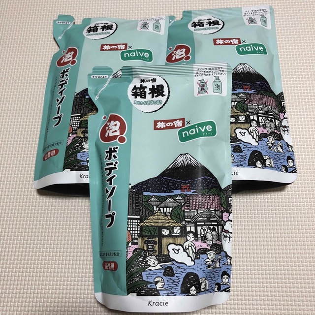 Kracie(クラシエ)の旅の宿×naive 旅の宿　箱根　泡ボディソープ　詰め替え 450ml×3 コスメ/美容のボディケア(ボディソープ/石鹸)の商品写真