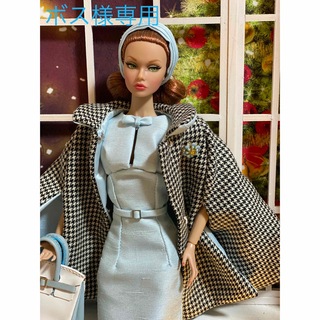 バービー(Barbie)のティファニーブルーワンピース&千鳥格子コート　ポピーパーカー　バービー人形(人形)