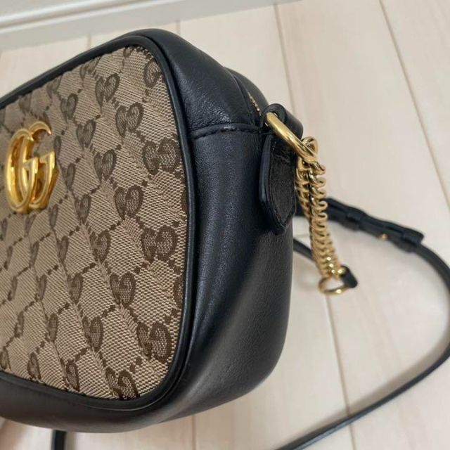 GUCCI グッチ GGマーモント スモールショルダーバッグ GGキャンバス