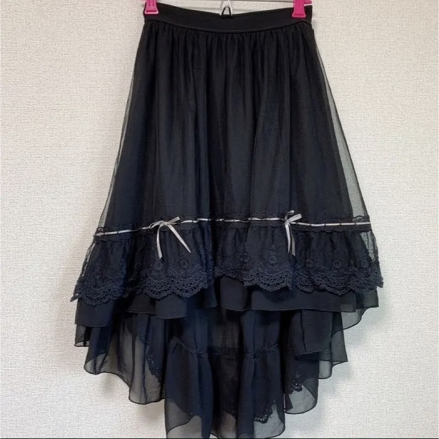 axes femme(アクシーズファム)のフィッシュテールチュールスカート レディースのスカート(ひざ丈スカート)の商品写真