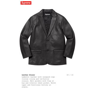 Supreme 2022AW leather blazer Sサイズ ブラック - レザージャケット