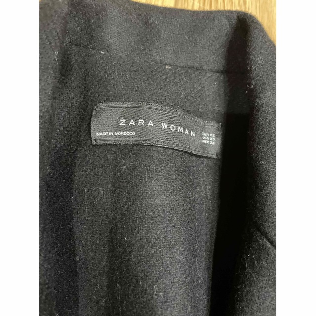 ZARA(ザラ)のZARA   黒　ロングコート　XS レディースのジャケット/アウター(ロングコート)の商品写真