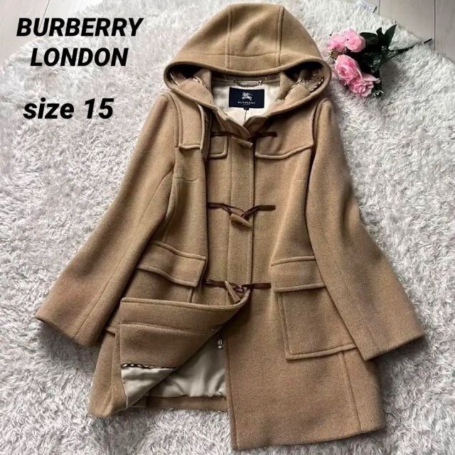 BURBERRY(バーバリー)の美品 大きいサイズ  15 バーバリー　 ノバチェック ダッフルコート　ジップ付 レディースのジャケット/アウター(ダッフルコート)の商品写真