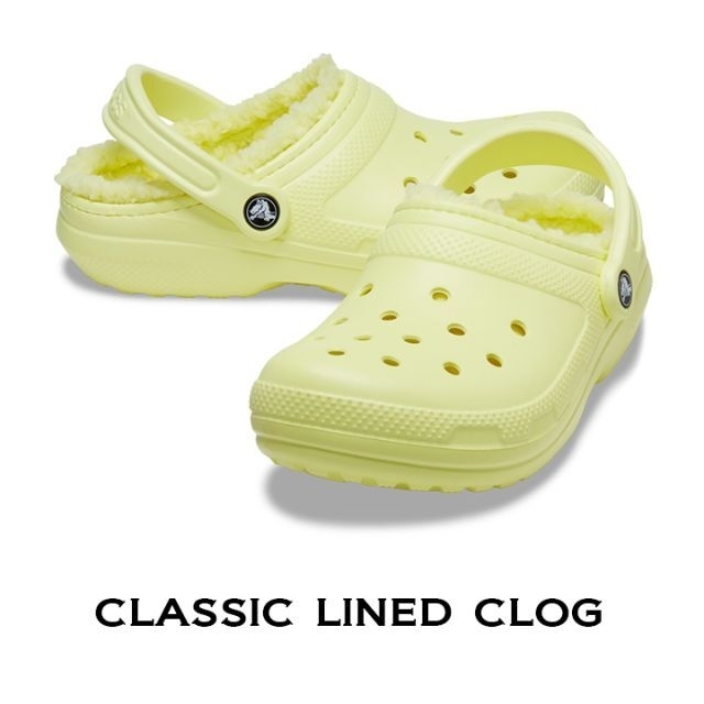 crocs(クロックス)の29cm クロックス クラシック ラインド クロッグ サルファー イエロー ボア メンズの靴/シューズ(サンダル)の商品写真