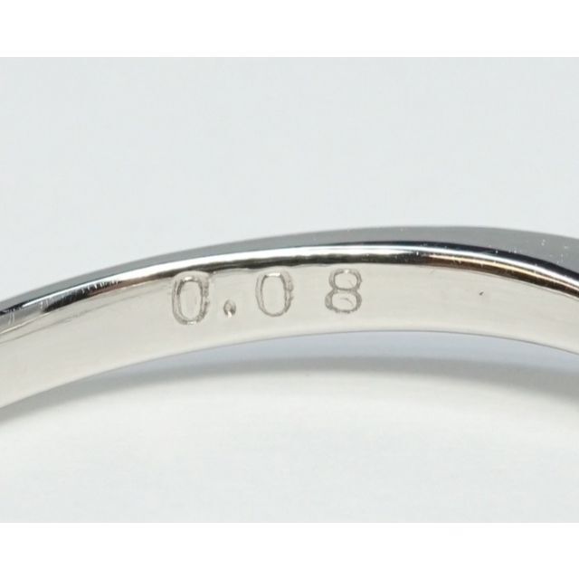 SALE新品高品質プラチナダイヤリング0.36(E-VVS1-EX)0.08