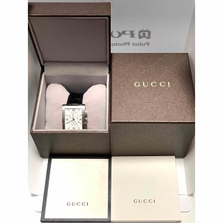 グッチ(Gucci)の超美品　GUCCI グッチ　クロノグラフ　電池&ベルト新品交換済み　メンズ腕時計(腕時計(アナログ))