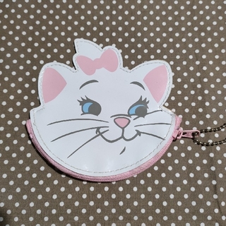 ディズニー(Disney)のディズニー　マリー　ねこ　猫　ネコ　ホワイト　ピンク　グレー　ブルー(コインケース)