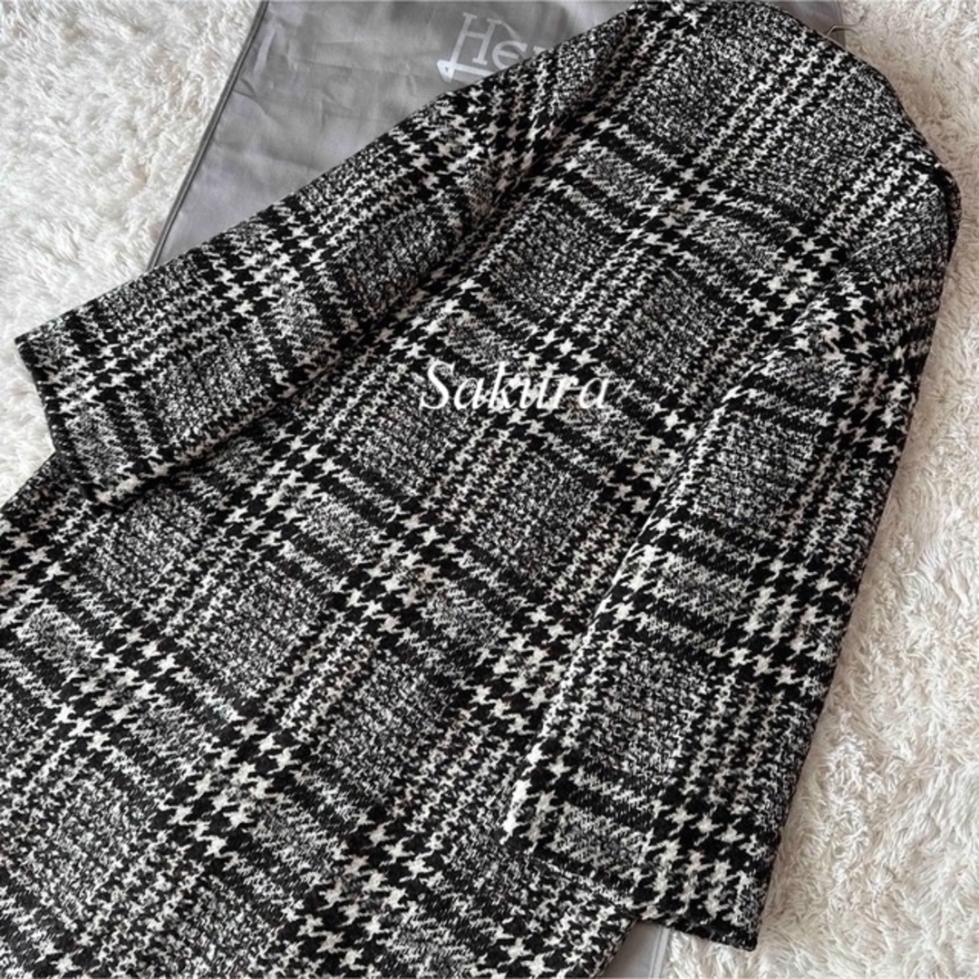 ヘルノHERNO ツィードロングコート タグ付き未使用